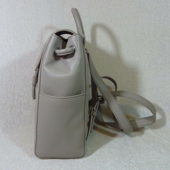 NEW Tory Burch Britten Gray Leather Medium Backpack main image 11